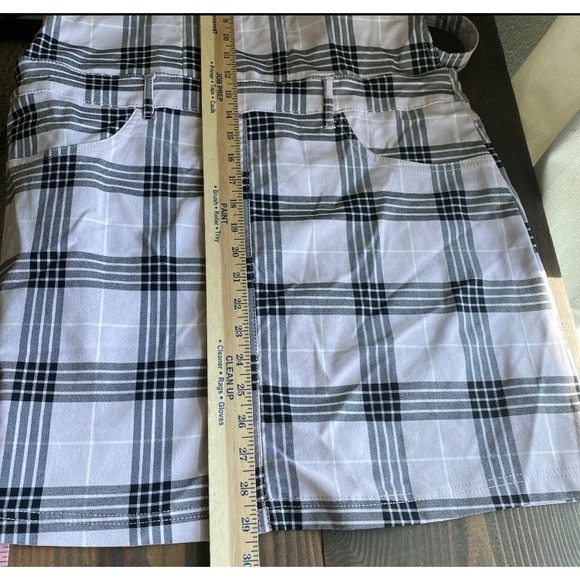NWT VTG Y2K Like An Angel Overall Skirt 1X Plus Lavender Black Plaid Skater Goth - Picture 10 of 11